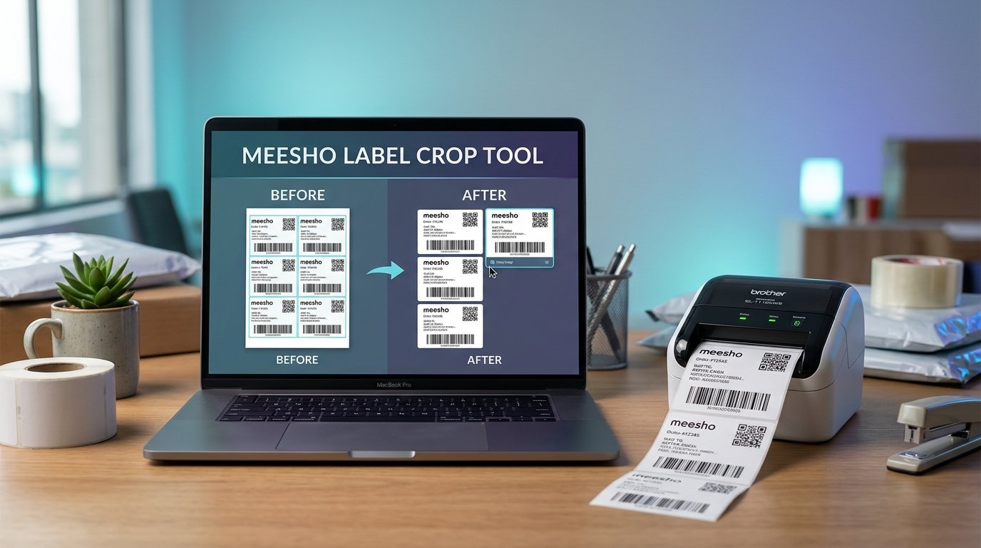 Free Meesho Shipping Label Crop Tool Online (Convert A4 to 4×6 & 4×4 Thermal PDF)