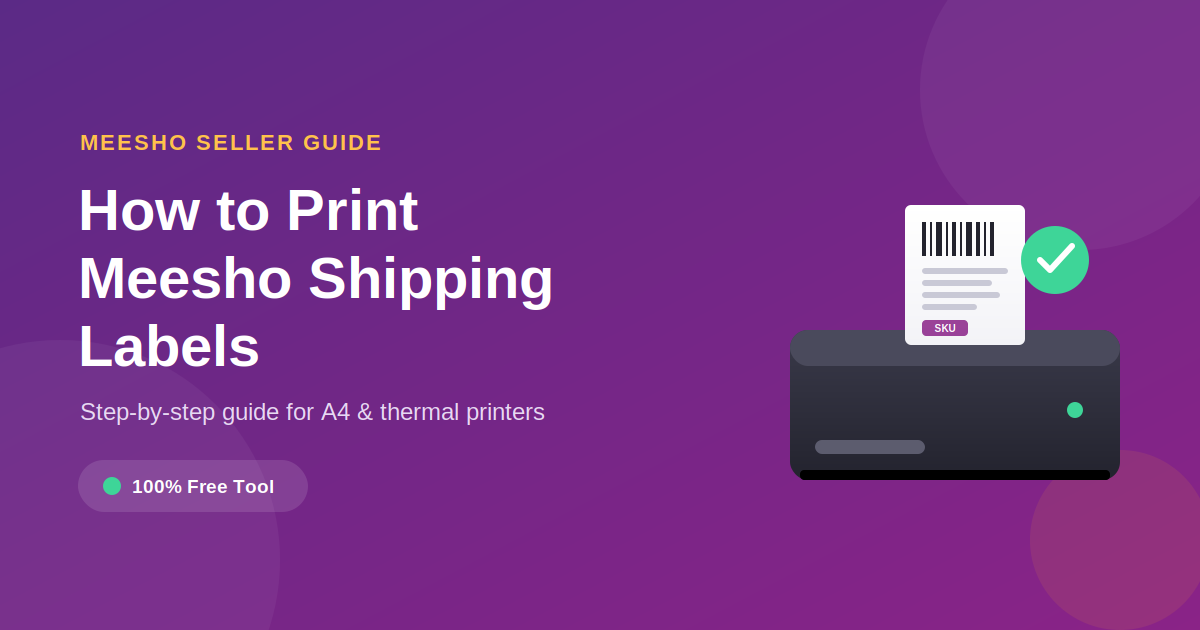 How to Print Meesho Shipping Label - Step by Step Guide (2026)