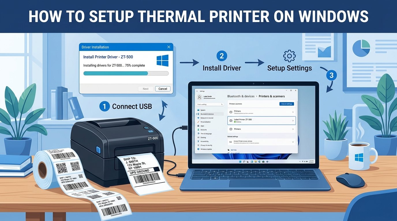 How to Set Up a Thermal Printer on Windows 10/11 for E-commerce Labels (Complete Guide)